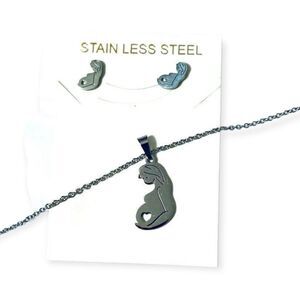 NEW Jewelry Set for Mother To BE Stainless Steel Baby Shower Gift Set